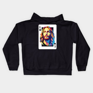 Jesus is King Card Christian Faith Kids Hoodie